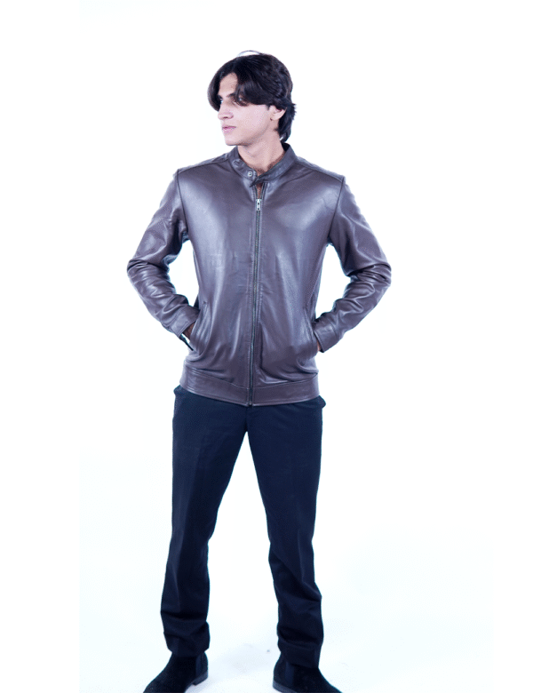 Men’s Brown Leather Jacket – Classic Genuine Leather Outerwear-By Umhashc - Image 5
