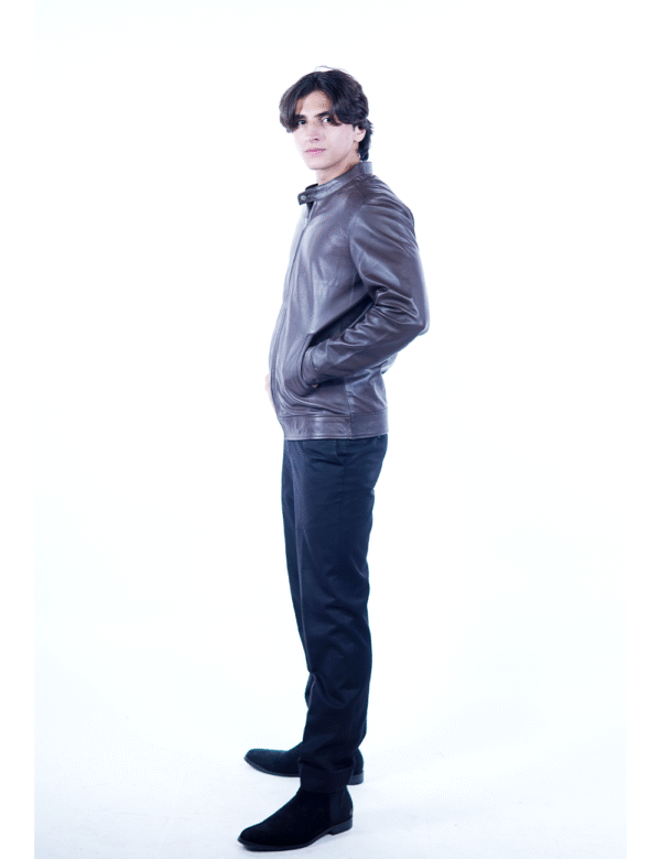 Men’s Brown Leather Jacket – Classic Genuine Leather Outerwear-By Umhashc - Image 4