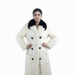 Women Ivory Faux Fur Long Coat – Luxury Winter Wear – By Umhashco (Copy)